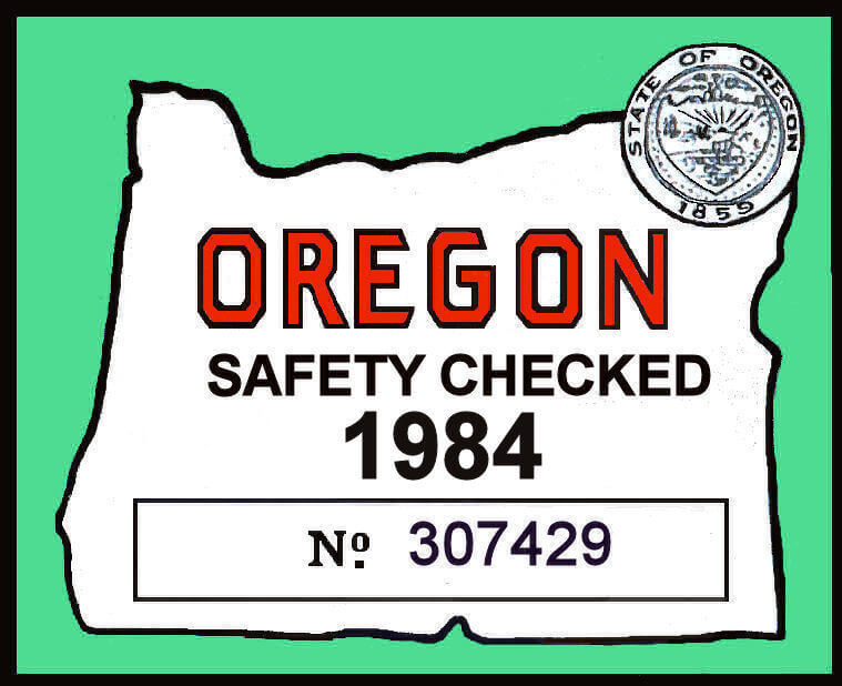 (image for) 1984 Oregon Safety Check inspection sticker